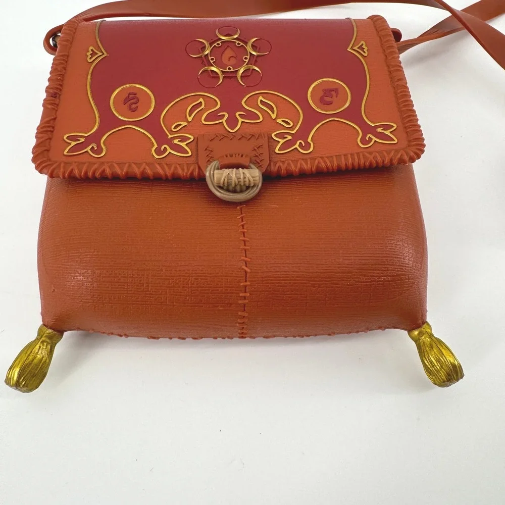Disney Raya & the Last Dragon Embossed Toy Crossbody Bag Purse Orange Red